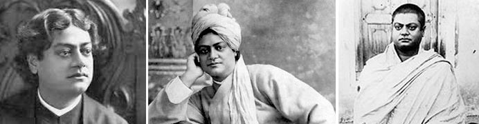 Three images of Swami Vivekananda